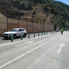 Los vehículos ya circulan con normalidad por la CG-1 en Andorra tras el desprendimiento del sábado. 