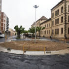 Imagen de la rotonda que se está construyendo frente a la sede del consell de la Segarra.