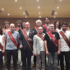 Vidal, amb la vara d’alcalde i la resta de regidors del nou ajuntament de Balaguer.