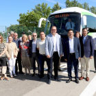 La presentación del bus exprés entre Alpicat y Lleida.