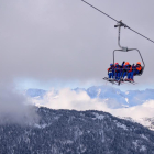 Imatge d’alguns dels esquiadors que han passat per Baqueira Beret aquest cap de setmana passat.