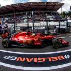 Los Ferrari demostraron ayer su mejor rendimiento en Bélgica.