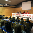Assemblea de delegades sindicals del sector, ahir, a Lleida.
