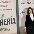 Emily Mortimer, protagonista de ‘La librería’, de Isabel Coixet, en el estreno del film en España.
