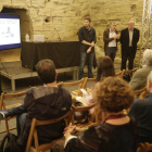 Un momento de la conferencia del historiador Gerard Pamplona, ayer en la Seu Vella. 