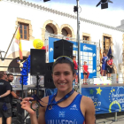 Anna Vallverdú, con su medalla de oro lograda en el Europeo.