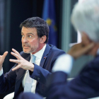 L’exprimer ministre francès, Manuel Valls, durant un col·loqui a Madrid dijous passat.