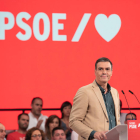 El presidente del Gobierno central en funciones, Pedro Sánchez, ayer, en un acto de partido.