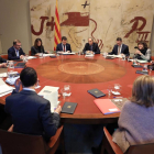 El president de la Generalitat, Quim Torra, encabezó ayer la reunión semanal del Consell Executiu.