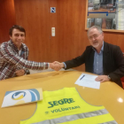Miquel Gimeno i Juan Cal signen el conveni de col·laboració