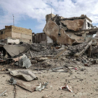 Imatge al Ghouta Oriental dimarts, després dels bombardejos.