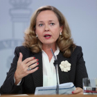 La ministra de Economía en funciones, Nadia Calviño.