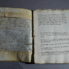 El volumen del ‘Llibre de Crims’ de Lleida que se ha restaurado.