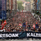 Manifestación en Bilbao en favor de los derechos de los presos.
