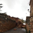 Estado actual de la pared que cayó tras las lluvias de octubre.