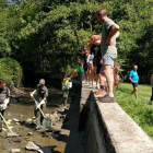 Actuación de los Rurales en el canal hidroeléctrico de Sort. 