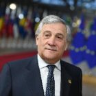 El president de l'Eurocambra es pinta un ull contra la violència masclista