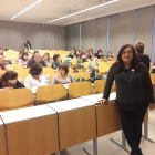 La científica Núria Salán, ahir a la conferència a la UdL.