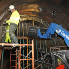 Obres per a la reconstrucció del túnel de Montclar al Canal Principal.