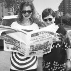 Estreno de SEGRE  - Junto a su amiga Tere Cunillera el 12 de septiembre de 1997, Alborch también felicitó la aparición el día anterior del primer número de la edición en catalán de SEGRE.