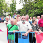 Pensionistas protestando el miércoles a las puertas del Congreso de los Diputados.