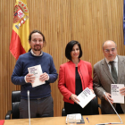 Iglesias va presentar al Congrés el seu llibre ‘Nudo España’, que va escriure l’any passat.