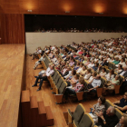 Daniel Gabarró, ayer, durante la conferencia que impartió en el Auditori.