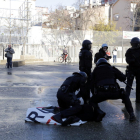 Els aldarulls a la manifestació antifeixista contra l'acte de SCC a Girona acaben amb tres identificats