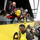 Usain Bolt se entrena con la plantilla del Borussia Dortmund ante 1.400 espectadores