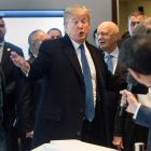 Donald Trump, a su llegada al Foro Económico Mundial de Davos.
