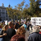 Imatge d’una protesta de dimecres passat davant de les portes del Tribunal Suprem a Madrid.