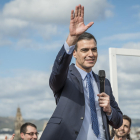 El president del Govern central en funcions, Pedro Sánchez, ahir, en un míting a Còrdova.