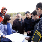 Técnicos del departamento ayer comenzaron a delimitar la polémica línea que separa los municipios. 