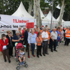 La Marea Pensionista de las Terres de Lleida organizó ayer una protesta en pleno Aplec del Caragol.