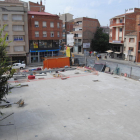 La reforma de la plaza de l’Ajuntament en una imagen tomada ayer.