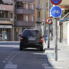 Carril bici como parking