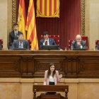 La líder de Cs a Catalunya, Lorena Roldán, durant una de les seues intervencions aquest dilluns al Parlament.