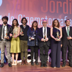 Galardonados en los Premis Sant Jordi, el lunes en Barcelona.