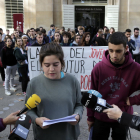 El Comitè Juvenil de Lleida ha llegit el seu manifest de presentació davant del Rectorat de la UdL.