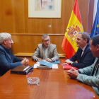 Ros, Morán i Crespín, a la reunió mantinguda ahir a Madrid.