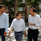 L'alcalde de Madrid, Martínez-Almeida, de visita a Lleida, amb Xavi Palau i Dante Pérez