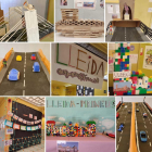 Los alumnos construyeron maquetas de monumentos, edificios e infraestructuras destacadas de la ciudad