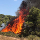 Incendio en Juncosa por una quema agrícola no autorizada