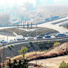 Imagen de archivo de un control de los Mossos d’Esquadra en la carretera de Alcarràs. 