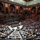 Vista general del Parlamento italiano durante la votación de los Presupuestos avalados por Bruselas.
