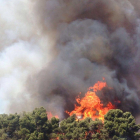 Imagen del incendio que se declaró en Rocallaura en el verano de 2016.