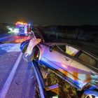 Imagen de uno de los dos coches implicados en el segundo de los accidentes ocurridos en Torà.