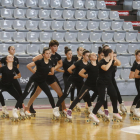 Un dels grups que es van entrenar ahir al Barris Nord, que avui i demà acull l’Europeu.