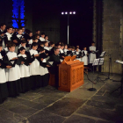 L’Escolania de Montserrat va protagonitzar ahir a la nit a la Catedral de la Seu el recital inaugural.