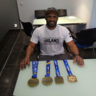 André Rodrigues regresa de Roma con tres medallas en Jiu-Jitsu